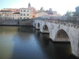 Tiberius bridge in Rimini's old town