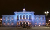 Tampere Town Hall by night Copyright City of Tampere Jari Makinen