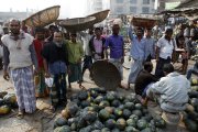 A fruit and vegetable market in Dhaka, Bangladesh