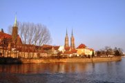 View of Wroclaw Cathedral across the River Oder Jo Caird