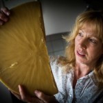 Carol Allen of Llanvalley Natural Products will bet at Llangollen Food Festival later this year. With the beeswax she uses.